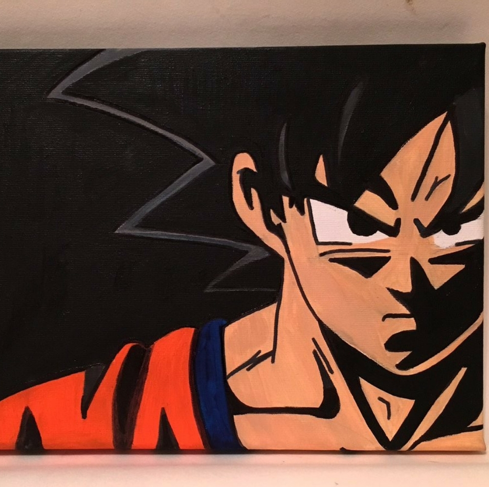 3 dragon Ball Z paintings